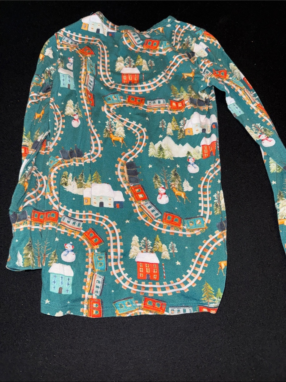 Posh Peanut Long Sleeve Holiday Train Tee - Picture 3 of 3